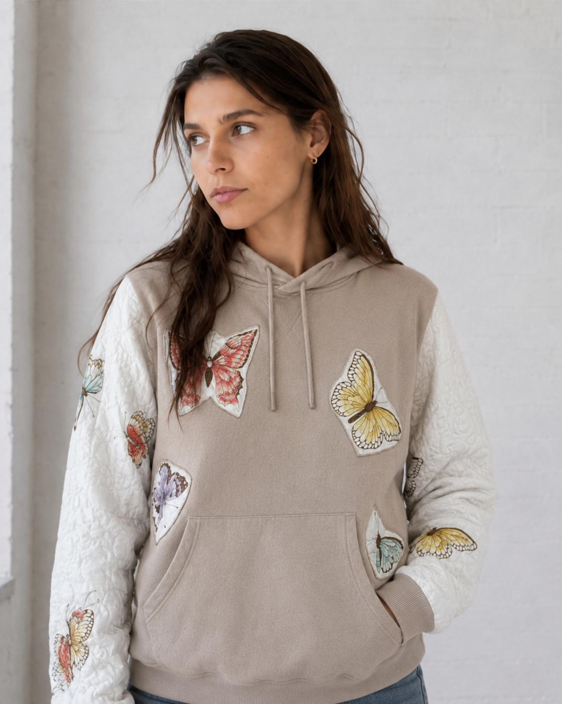 Springlight Butterfly Quilted Hoodie
