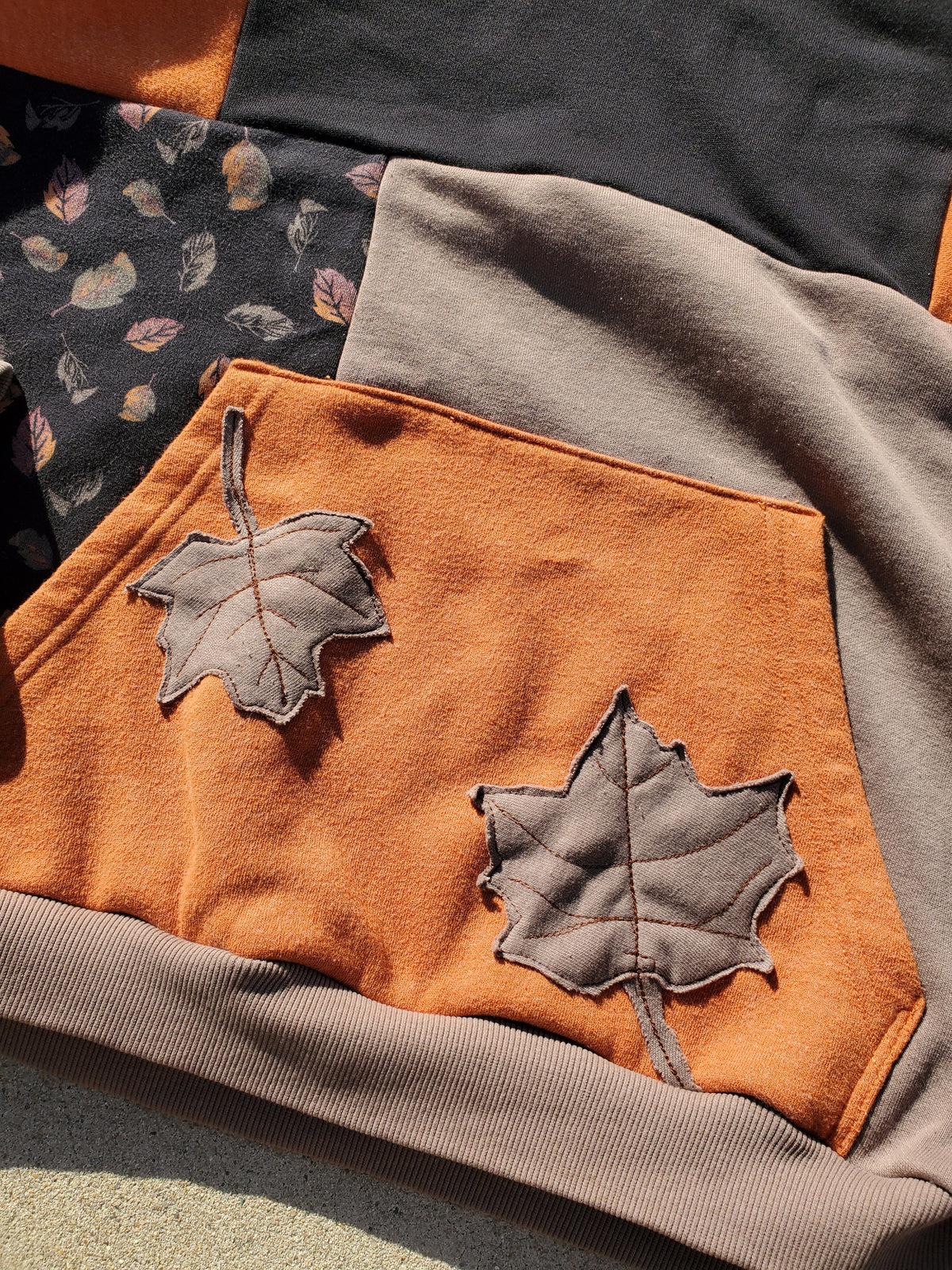 October Woods  Patchwork Hoodie (fits up to XL)