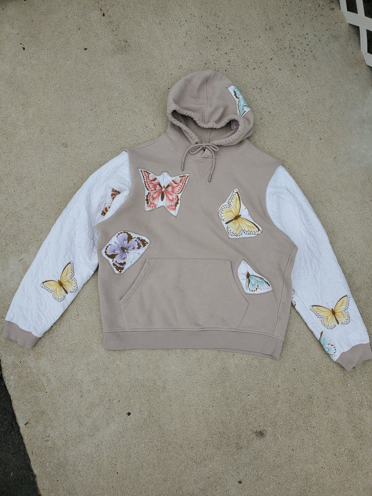 Springlight Butterfly Quilted Hoodie