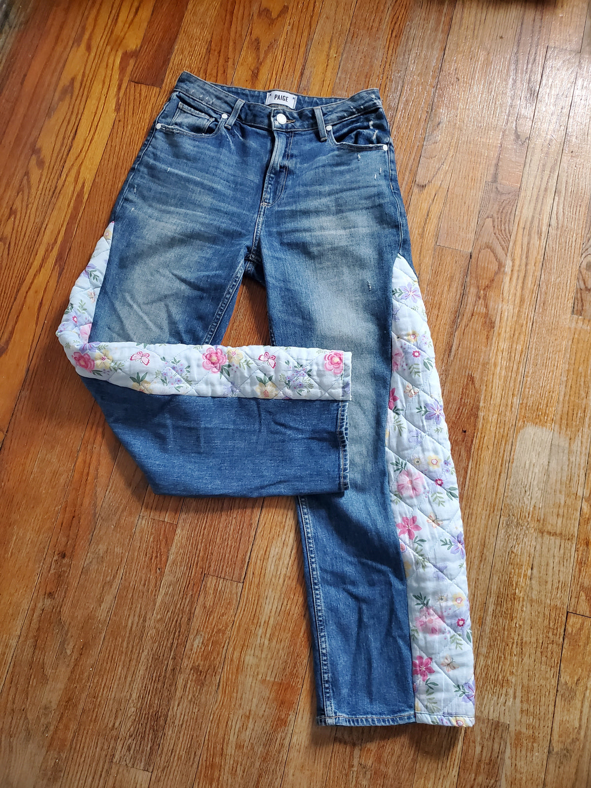 Petal Path Quilted Jeans