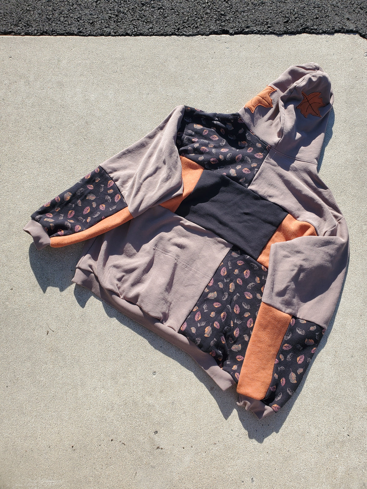 October Woods  Patchwork Hoodie (fits up to XL)