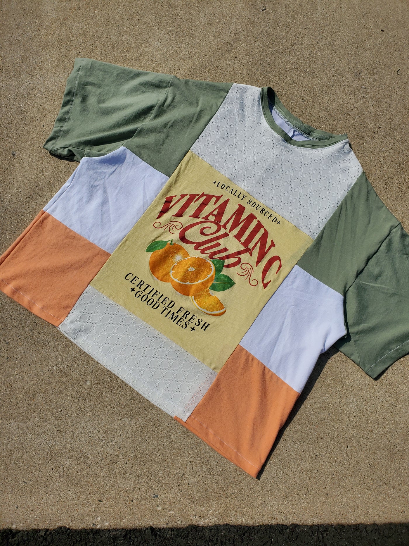 Sunlit Harvest Patchwork Tee