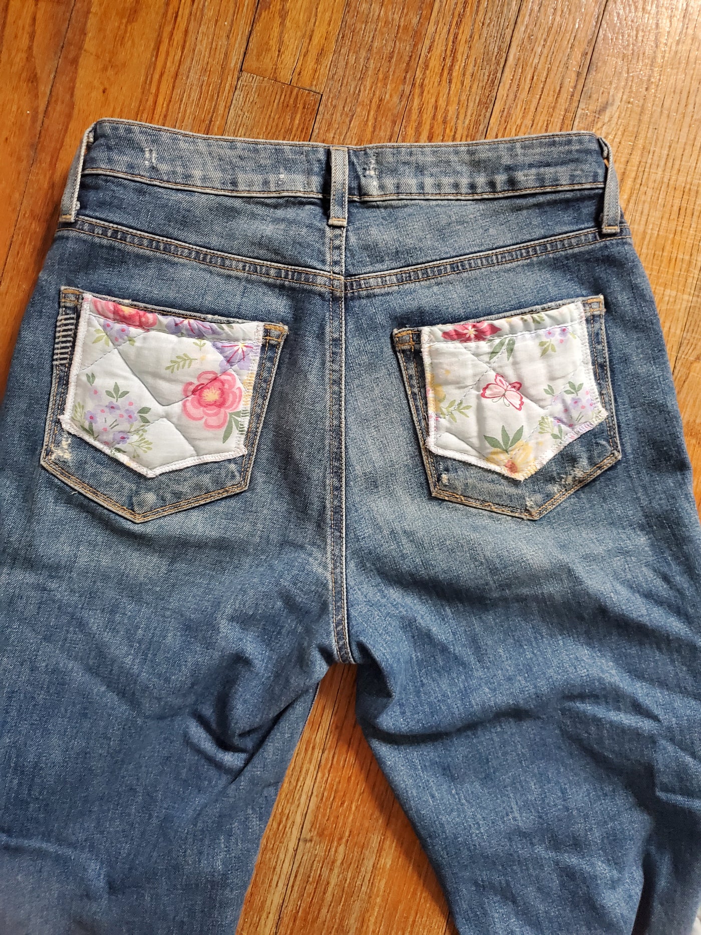 Petal Path Quilted Jeans