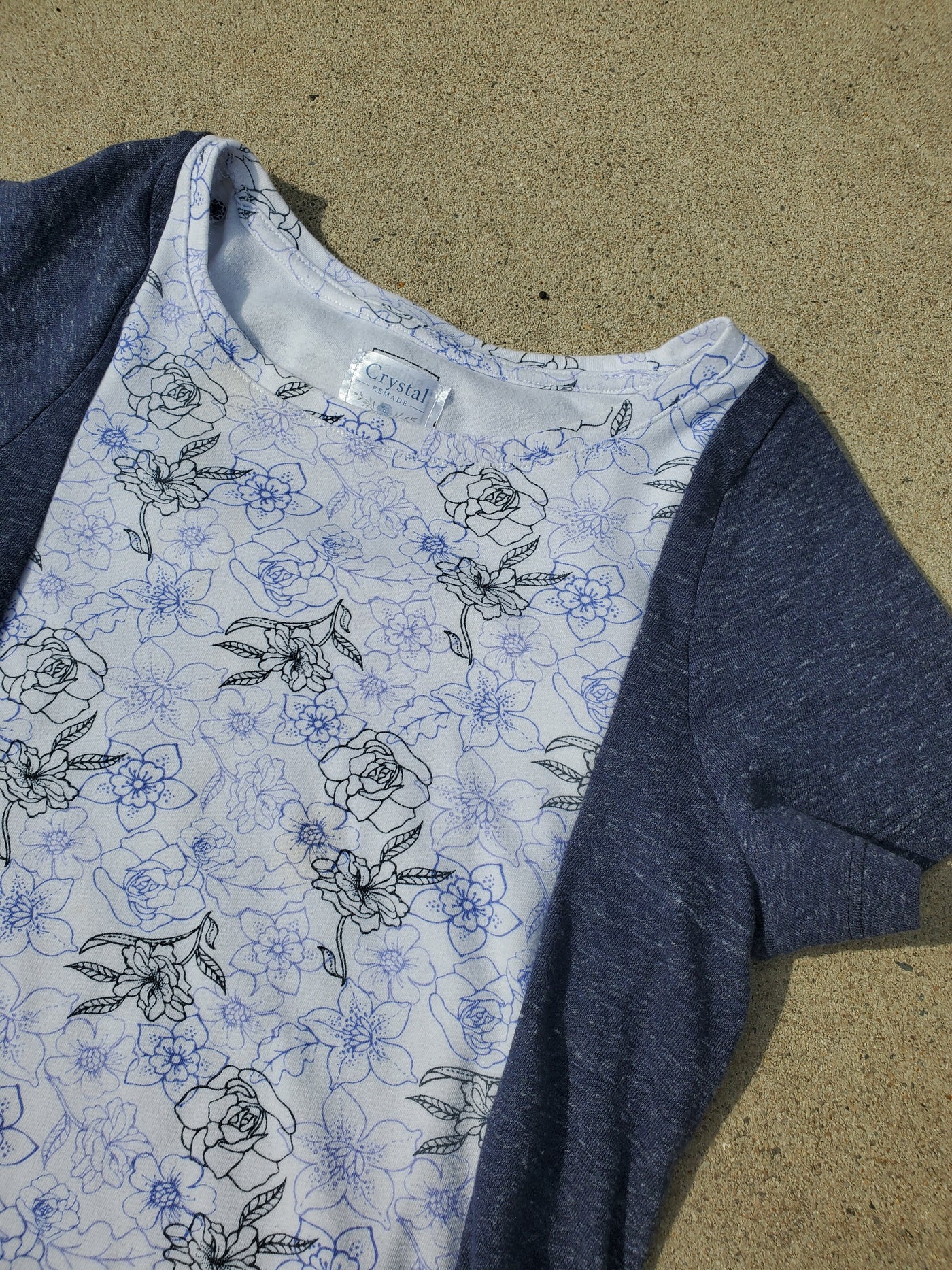 Navy Bloom Mommy & Me Tee Set