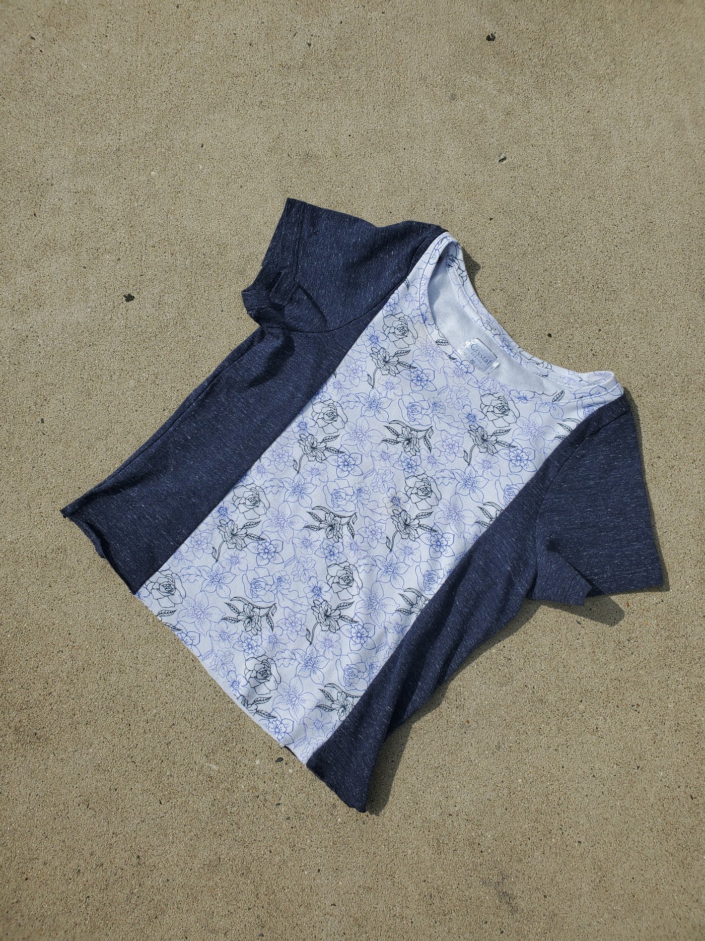 Navy Bloom Mommy & Me Tee Set