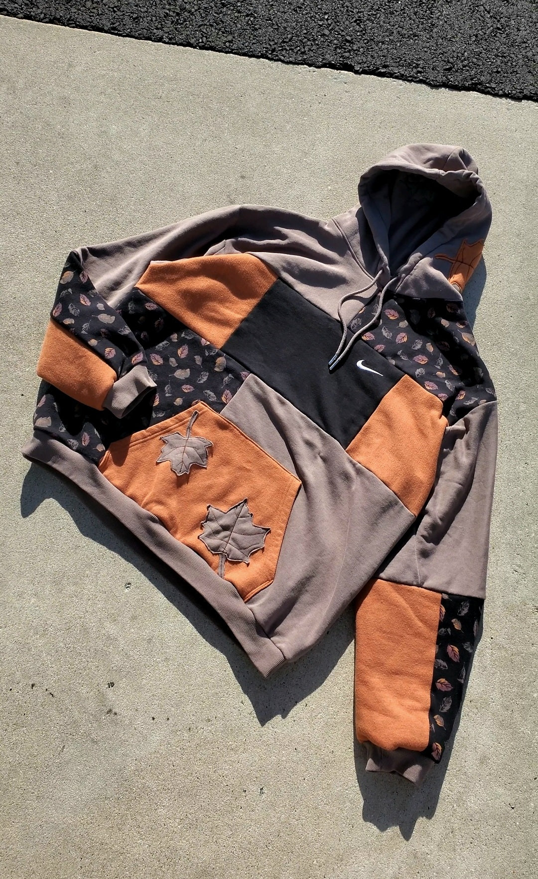 October Woods  Patchwork Hoodie (fits up to XL)
