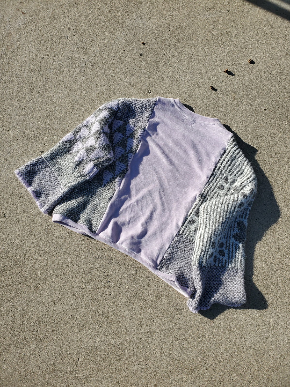 Lilac Cottage Sweater Rework (fits up to M)