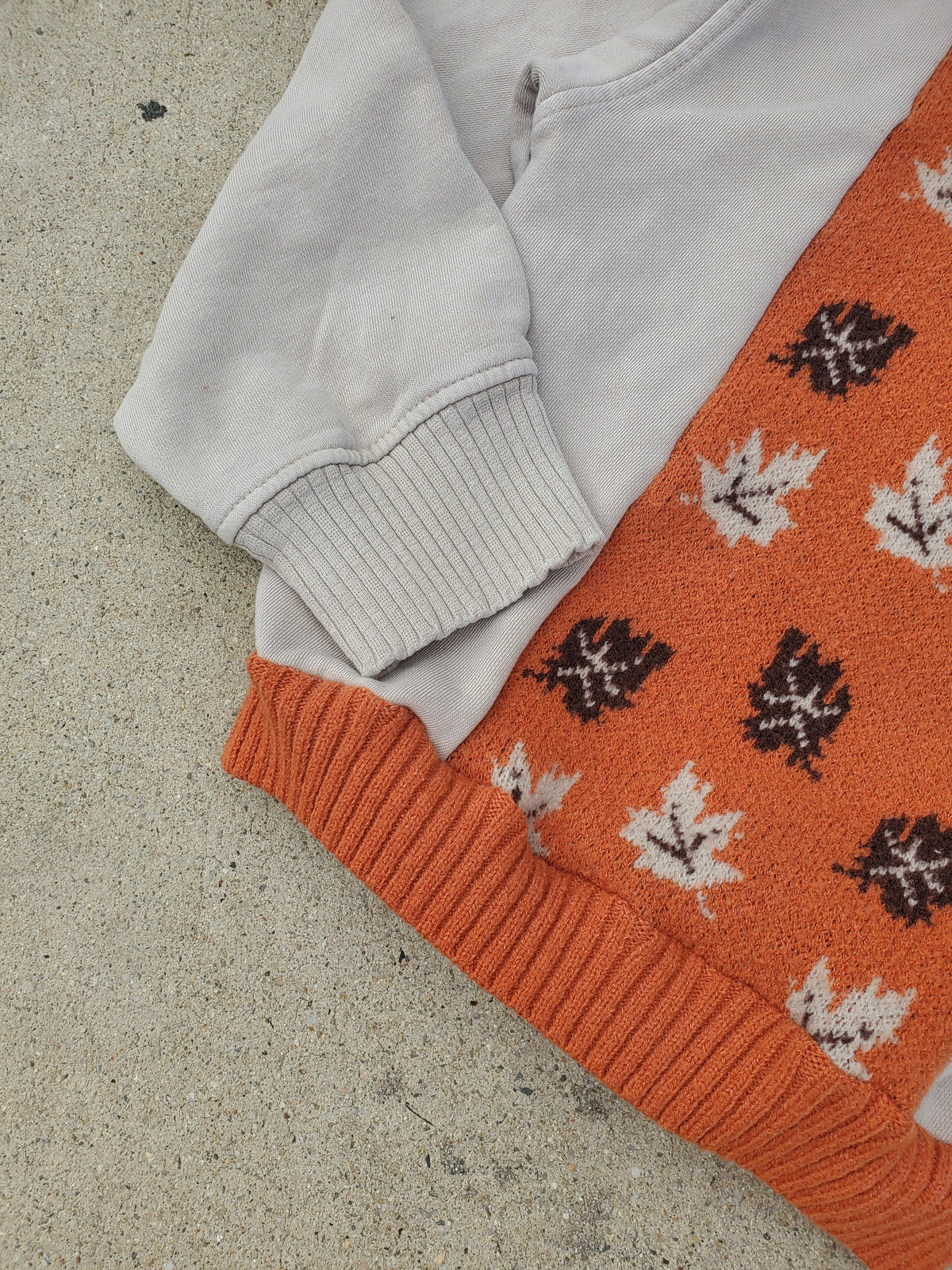 Autumn Leaves Sweater Rework Youth (L 8-10)