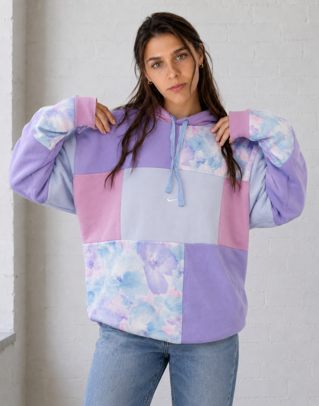 Sofy Sky Patchwork Hoodie