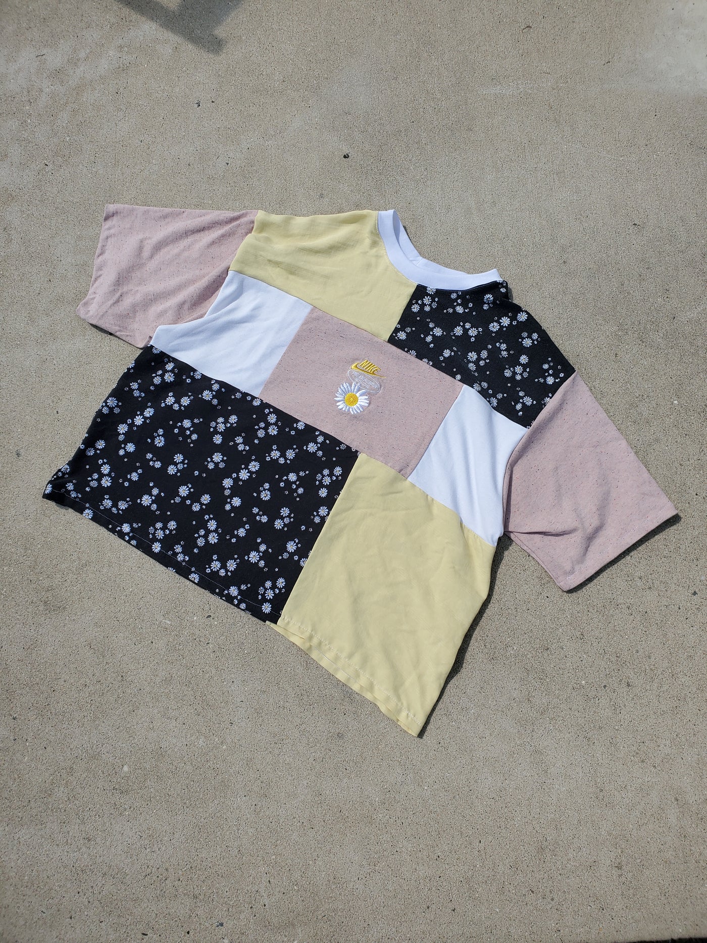 Buttercream Bloom Patchwork Tee