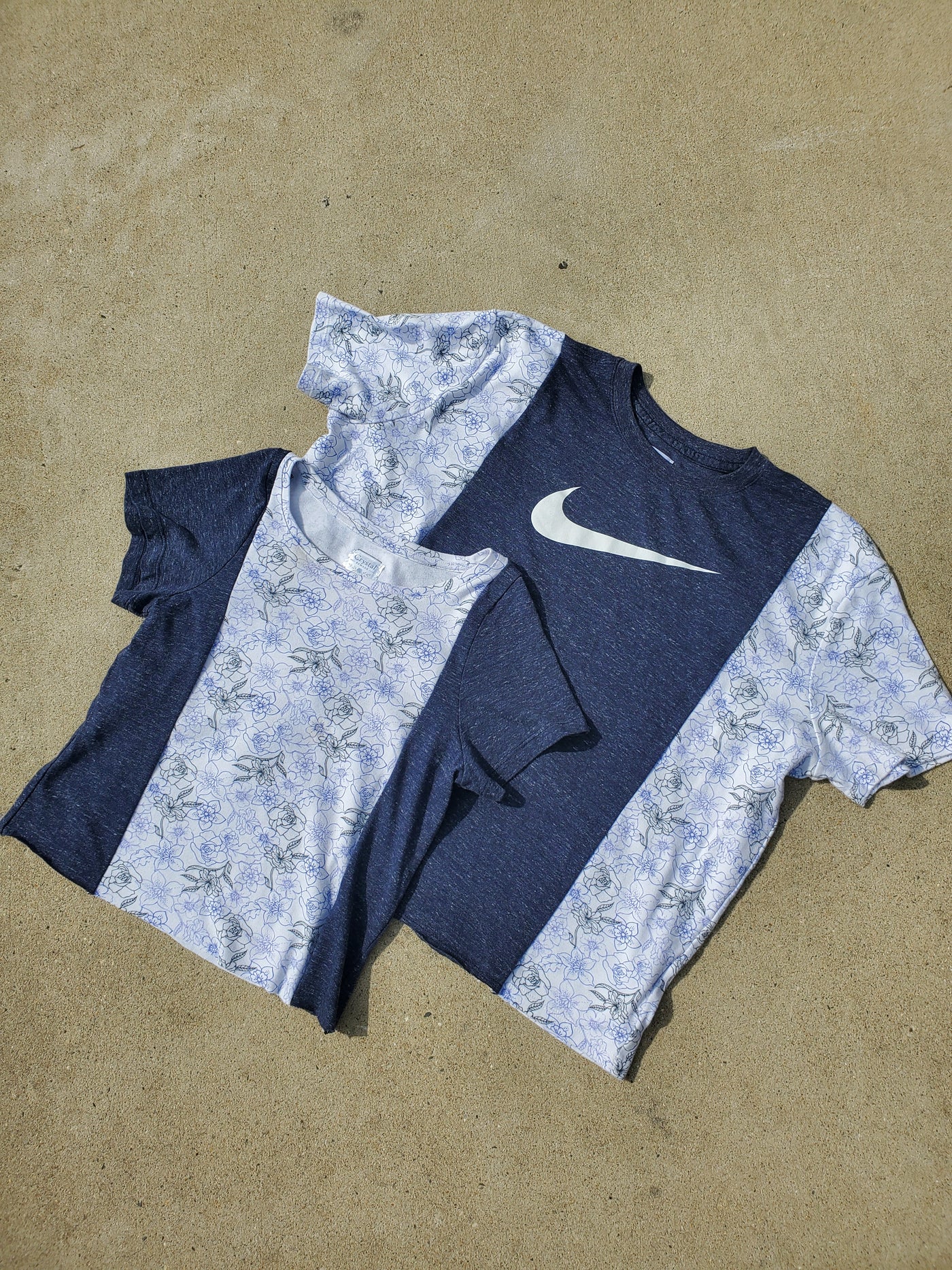 Navy Bloom Mommy & Me Tee Set