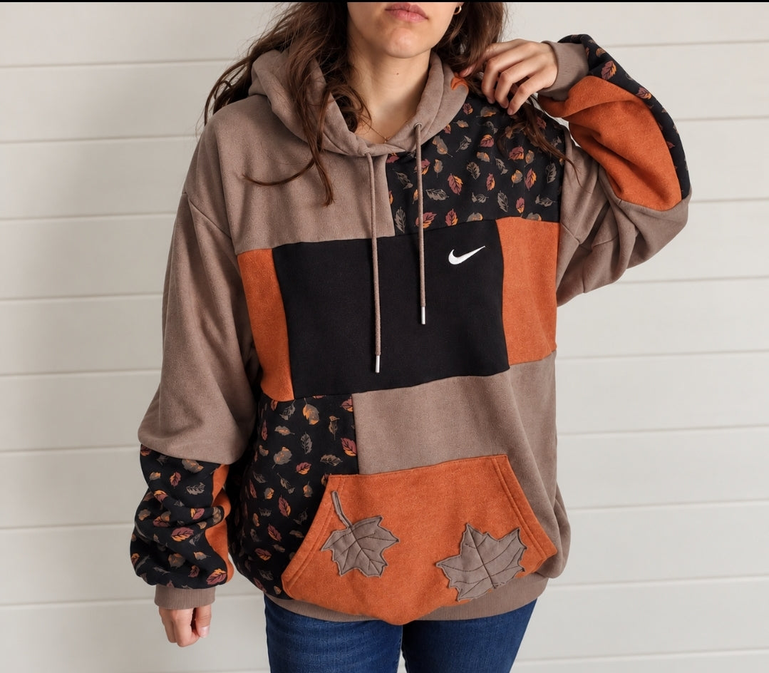 October Woods  Patchwork Hoodie (fits up to XL)