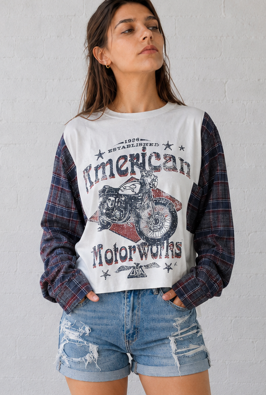 Steel & Smoke Crop Tee