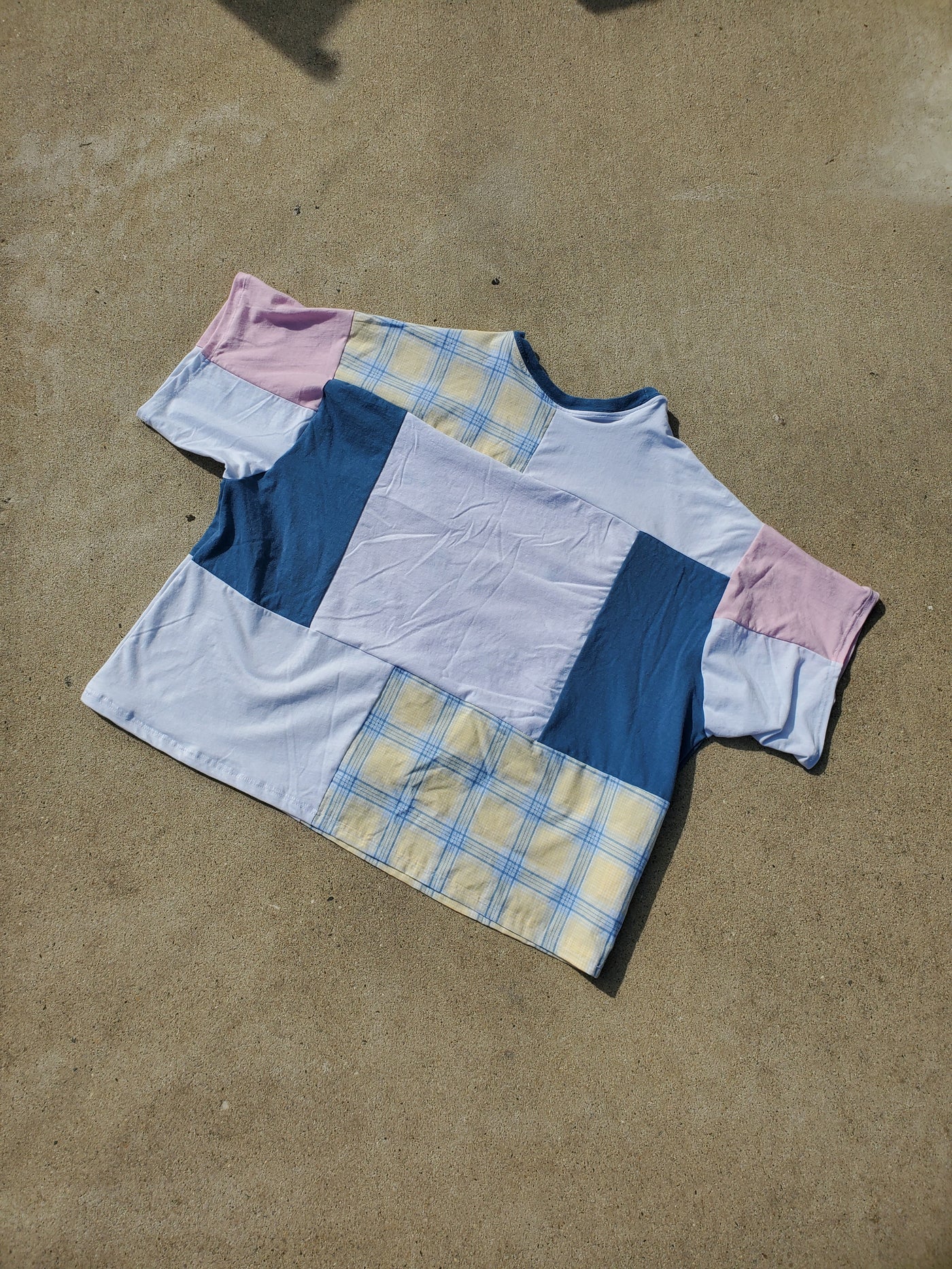Petals & Plaid Patchwork Tee