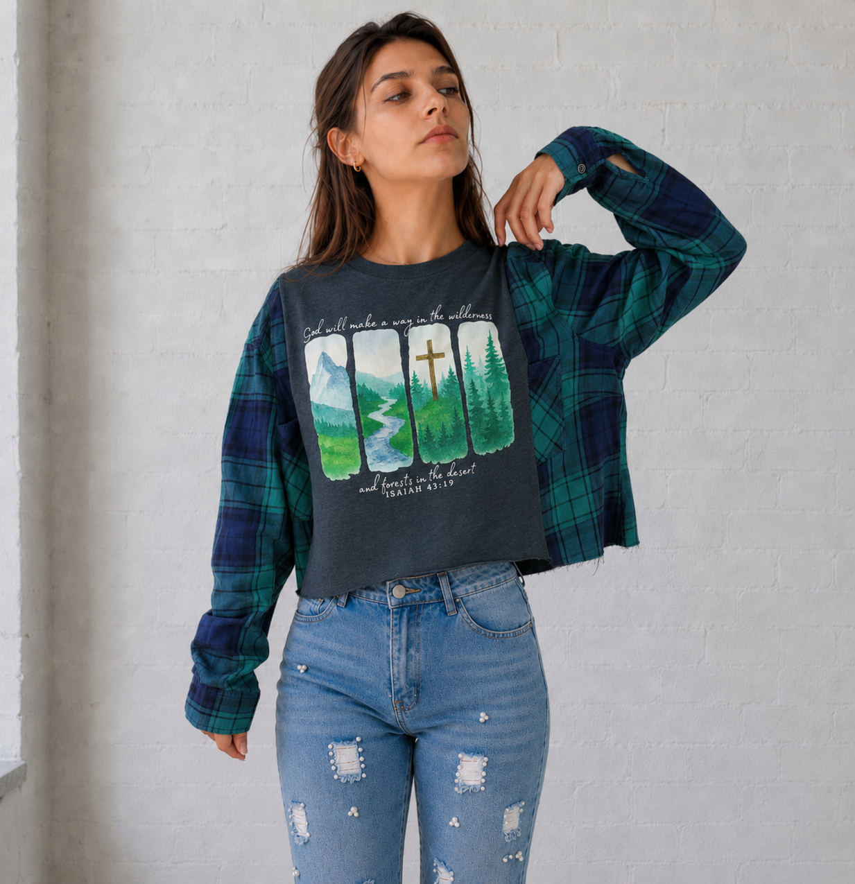Wilderness Way Crop Campfire Tee