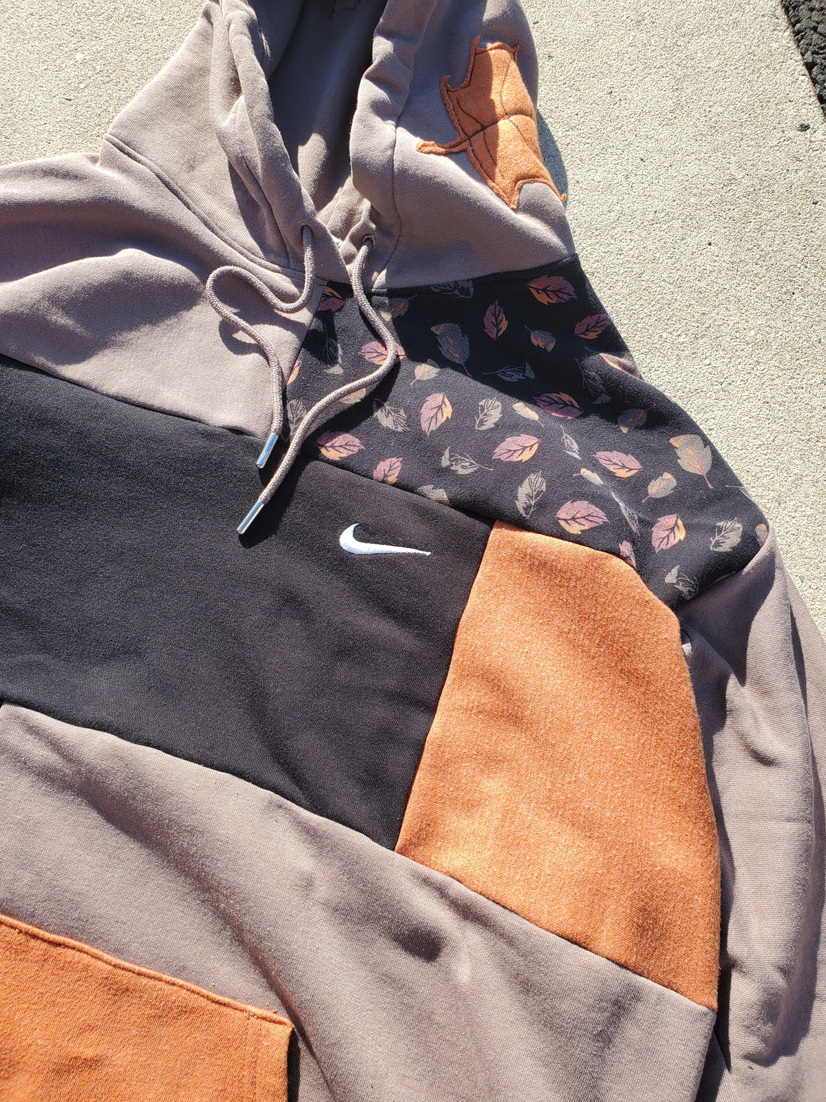 October Woods  Patchwork Hoodie (fits up to XL)