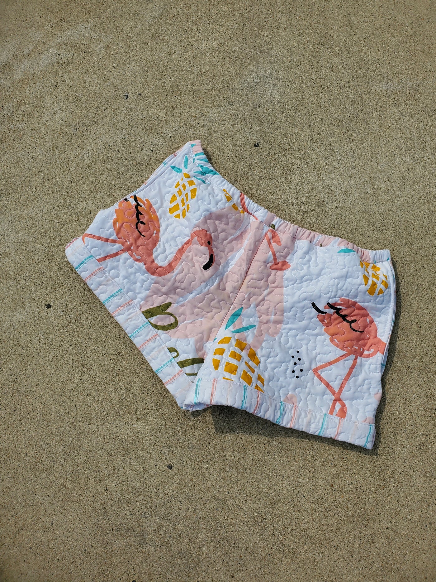 Paradise Postcard Quilted Shorts