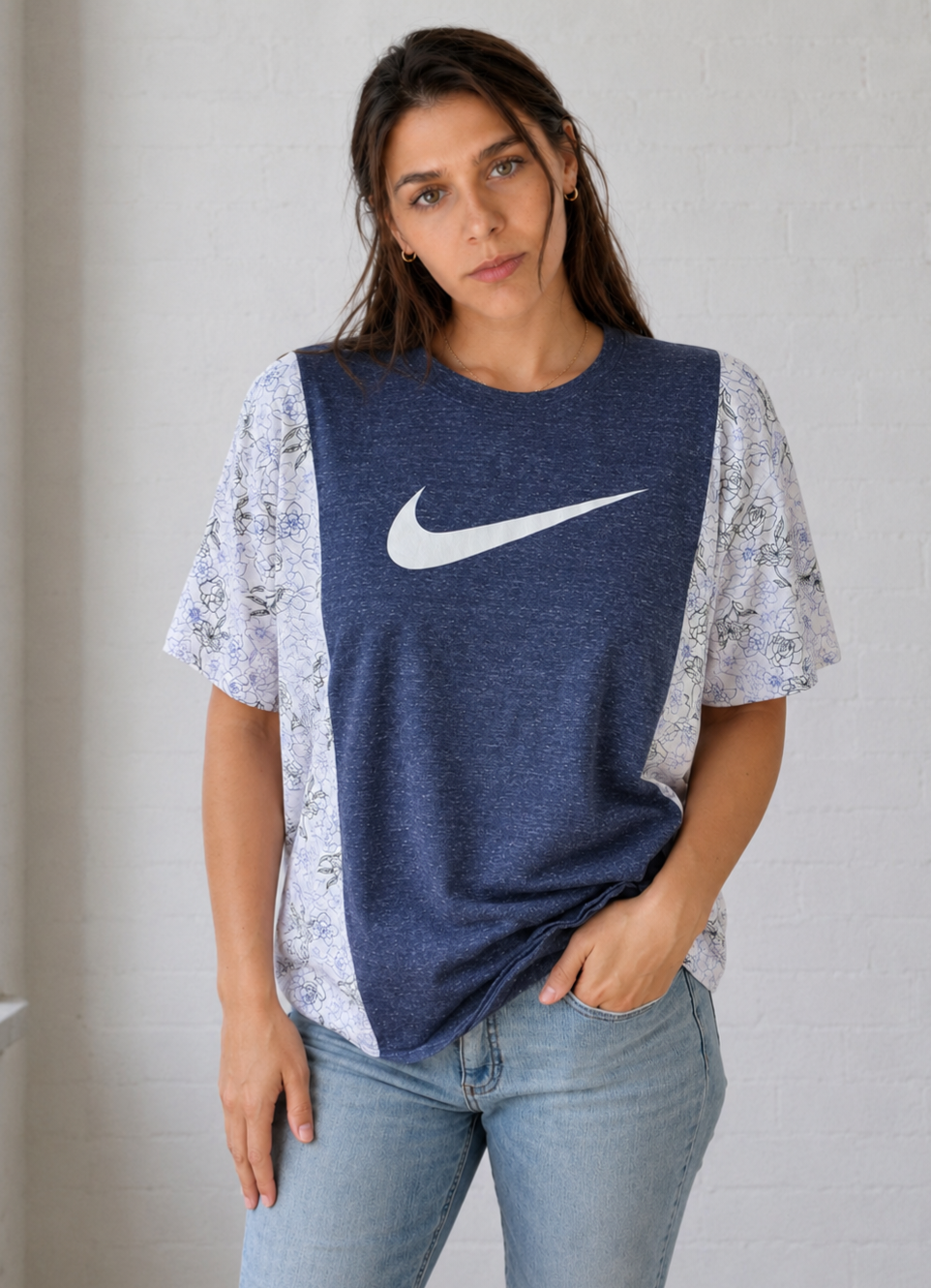 Navy Bloom Mommy & Me Tee Set