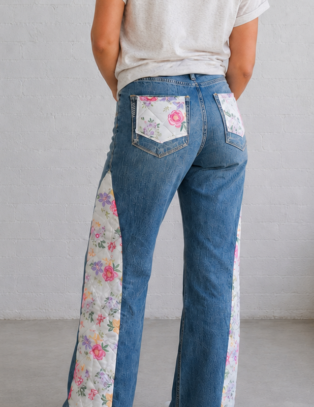 Petal Path Quilted Jeans (27)