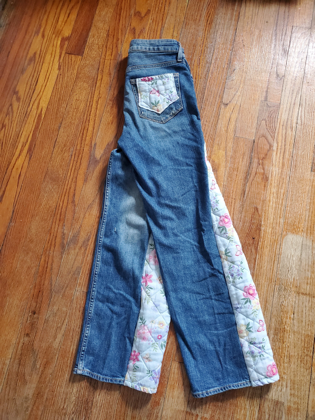 Petal Path Quilted Jeans