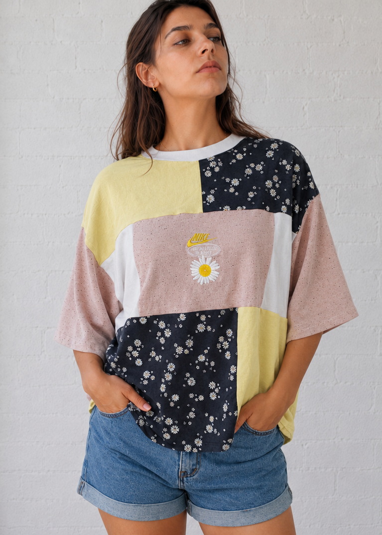 Buttercream Bloom Patchwork Tee
